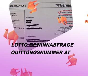 lotto gewinnabfrage mit quittungsnummer.